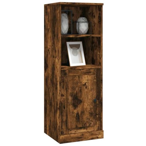 Maison Exclusive - Buffé hög rökig ek 36x35,5x103,5 cm ingenjörsträ