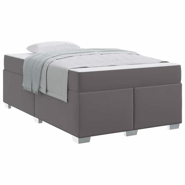 Sengestel - EKSKLUSIV HUS - 120 x 190 cm - Grå - Inkluderet lamelbund - Medium fast madras Grå
