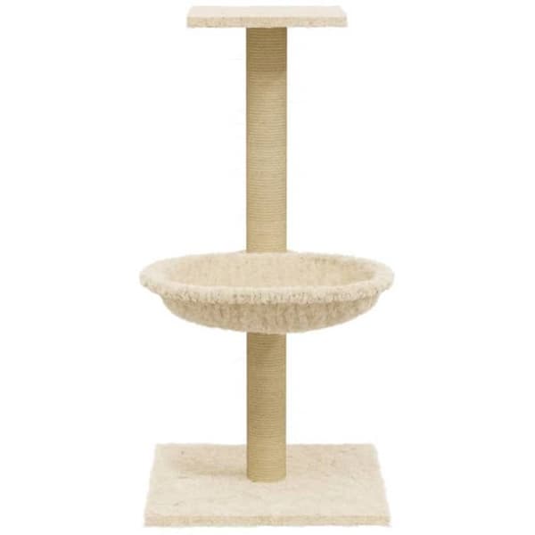 Maison Exclusive - Kattträd med sisal klösmatta Creme 74 cm Grädde