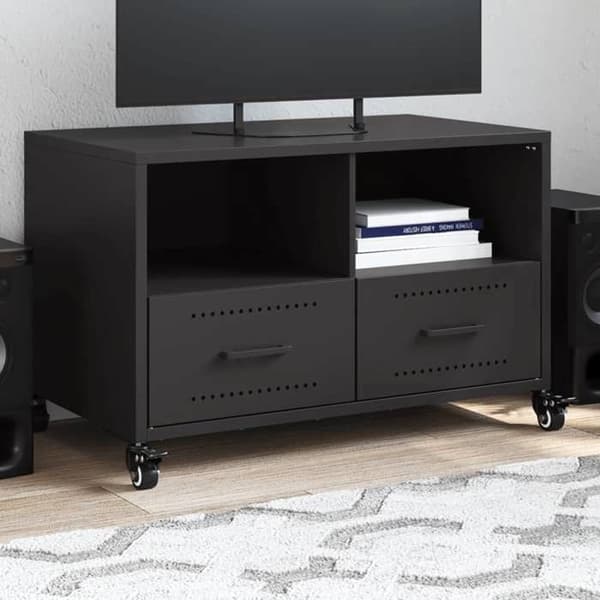 Maison Exclusive - Sort TV-møbel 68x39x43,5 cm stål