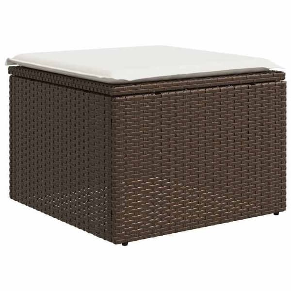 Maison Exclusive - Trädgårdsmöbler med kuddar 6 delar brun flätad resin
