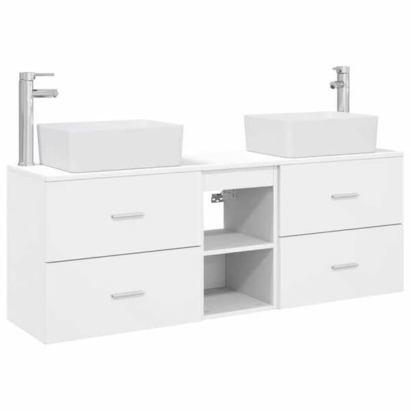 Maison Exclusive - Badrumsskåpset 3 delar Vit 136 x 35 x 80 cm Vit