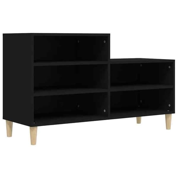 Skoark - EKSKLUSIV HUS - 102x36x60 cm - Sort - 5 rum - Ingeniørtræ Svart
