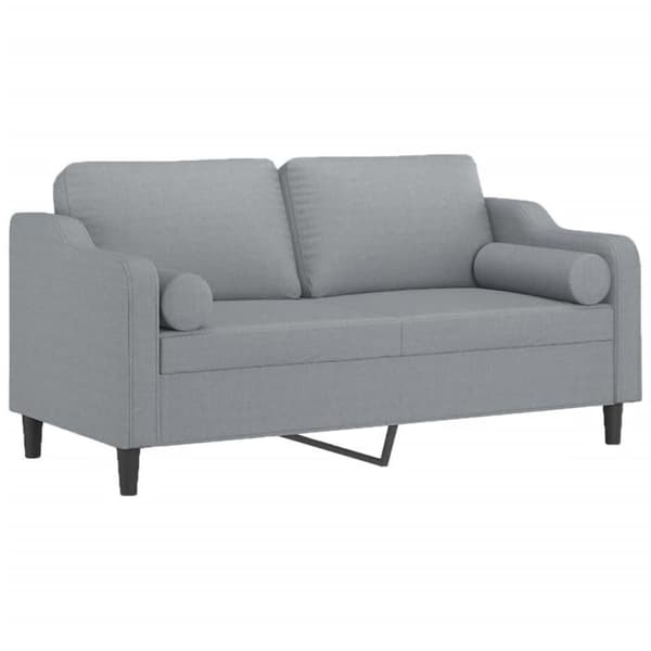 Soffa 2 platser - Maison Exclusive - Ljusgrå - Tyg 100% polyester - Robust metallram ljusgrått