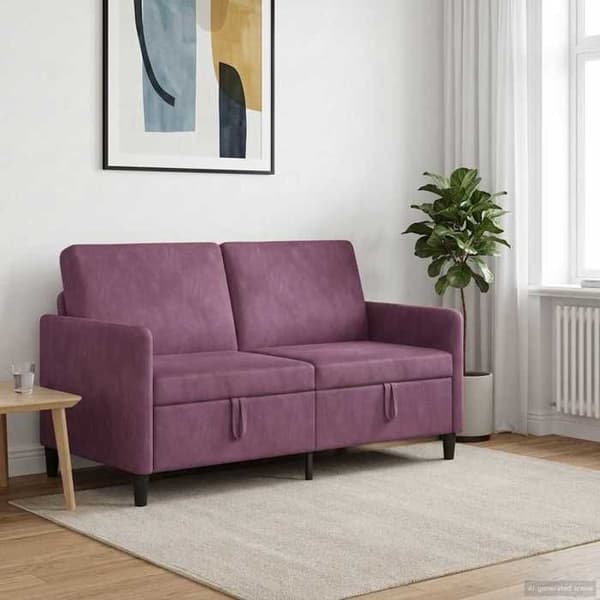 Maison Exclusive - Sofa med opbevaring Lilla 152 x 78 x 87 cm Polyester