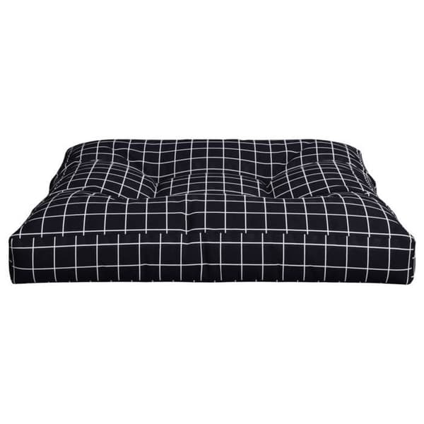 Sæde pude - MAISON EXCLUSIVE - Ternet - Sort - 70x70x12 cm - UV- og vandbestandig polyester Svart