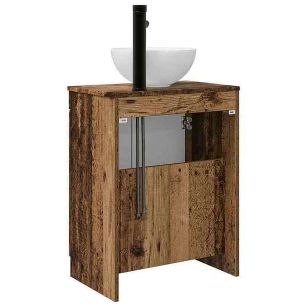 Maison Exclusive - Badeværelsesmøbel med vask, gammelt træ 54 x 35 x 83 cm