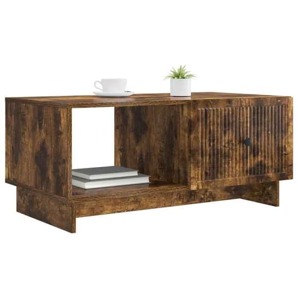Maison Exclusive - Sofabord Røget eg 90 x 50 x 40 cm Ingeniørtræ