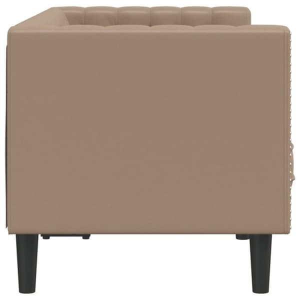 Maison Exclusive - Chesterfield 2-personers sofa cappuccino i kunstlæder