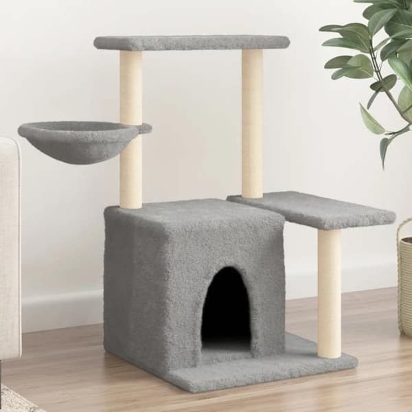 Maison Exclusive - Kattekradsetræ med sisal kløer Lys grå 83 cm Ljusgrått