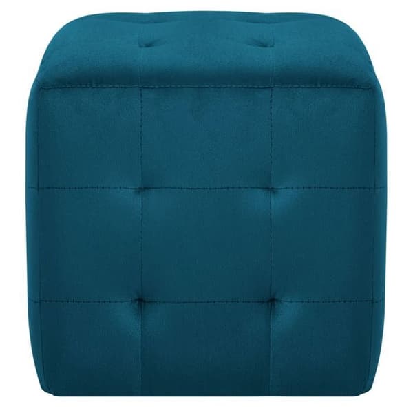 Sängbord - Maison Exclusive - 2 st - Sammetstyg - Blå - 30x30x30 cm Blå