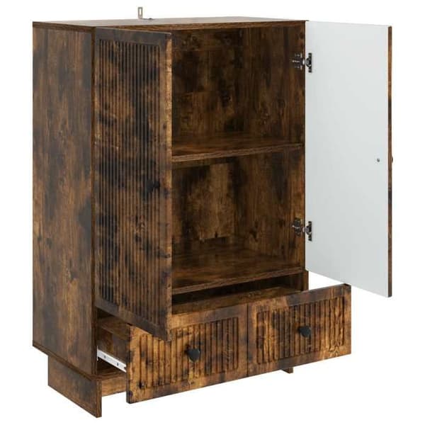 Maison Exclusive - Buffet Røget Eg 66 x 34,5 x 95 cm Ingeniørtræ