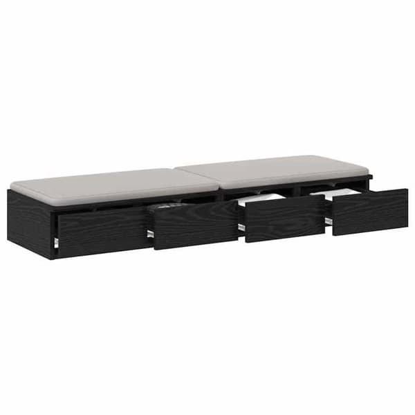 Maison Exclusive - Sengekasser i sort eg 120 x 36,5 x 16,5 cm