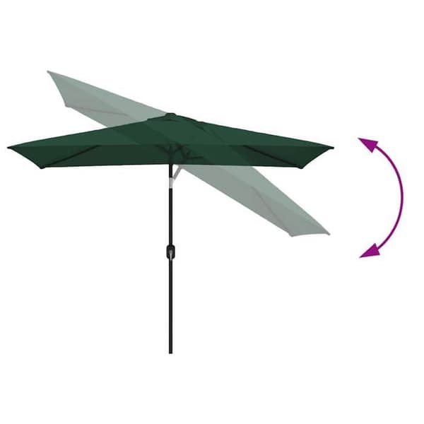 Maison Exclusive - Parasol 200 x 300 cm Grøn Rektangulær
