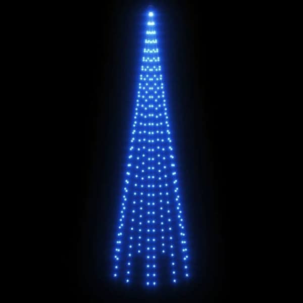 Maison Exclusive - Juletræ på flagstang 310 blå LED 300 cm