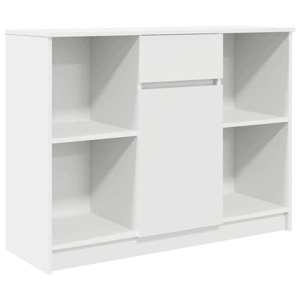 Maison Exclusive - Buffet med skuffe hvid 101x35x76 cm ingeniørtræ