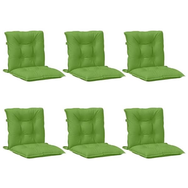 Maison Exclusive - Stolar med låg ryggstöd, 6-pack, grön blandad tyg