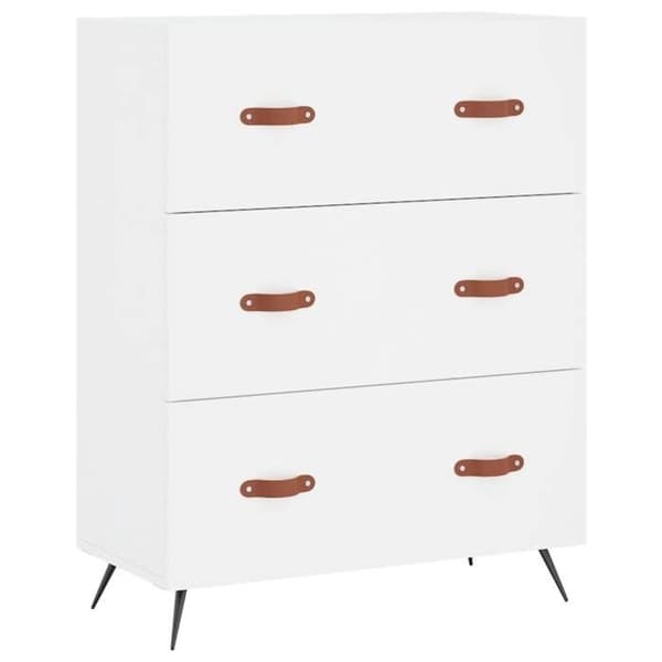 Maison Exclusive - Buffé hög Vit 69,5x34x180 cm Ingenjörsträ