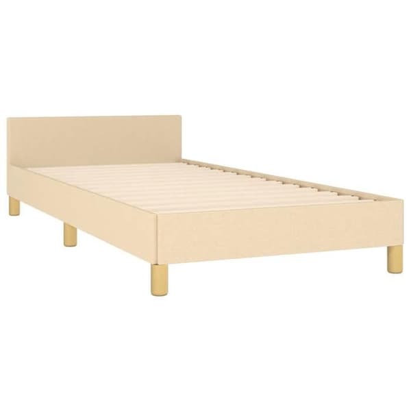Maison Exclusive - Sengestel uden madras creme 90x190 cm stof