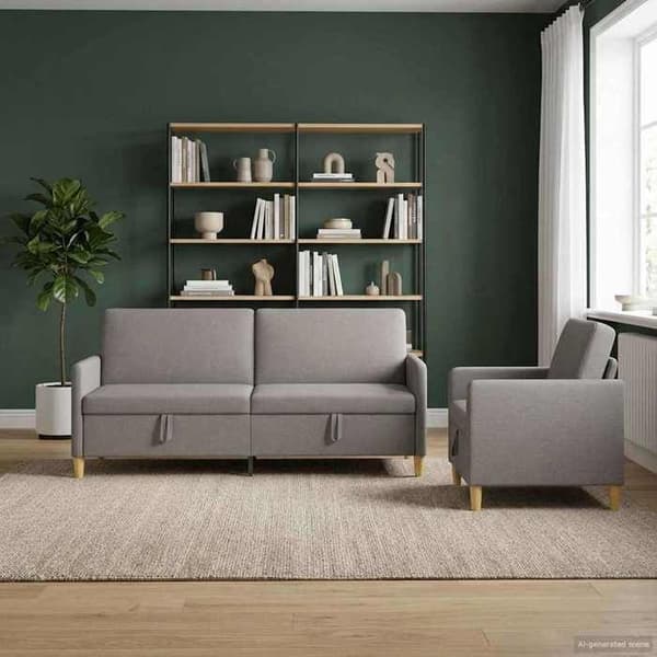 Maison Exclusive - Sofa med opbevaring 2 stk Taupe Polyester