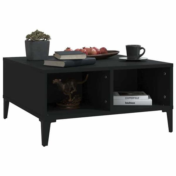 Bord - EKSKLUSIV HUS - 60x60x30 cm - Sort - Ingeniørtræ - 4 rum Svart