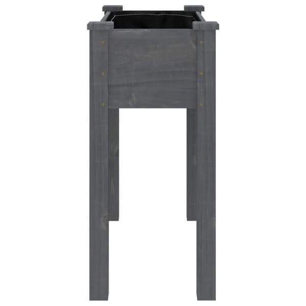 Maison Exclusive - Blomlåda med grå foder 71x37x76 cm massiv gran Grå