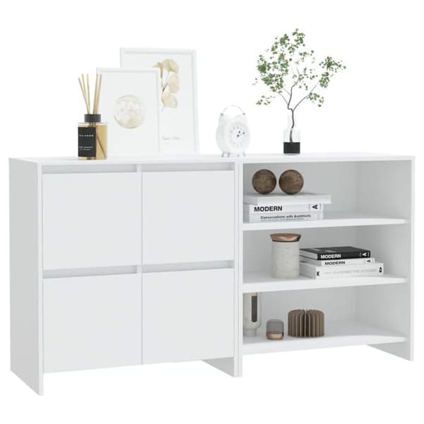 Maison Exclusive - Buffeter 2 stk Hvid Ingeniørtræ