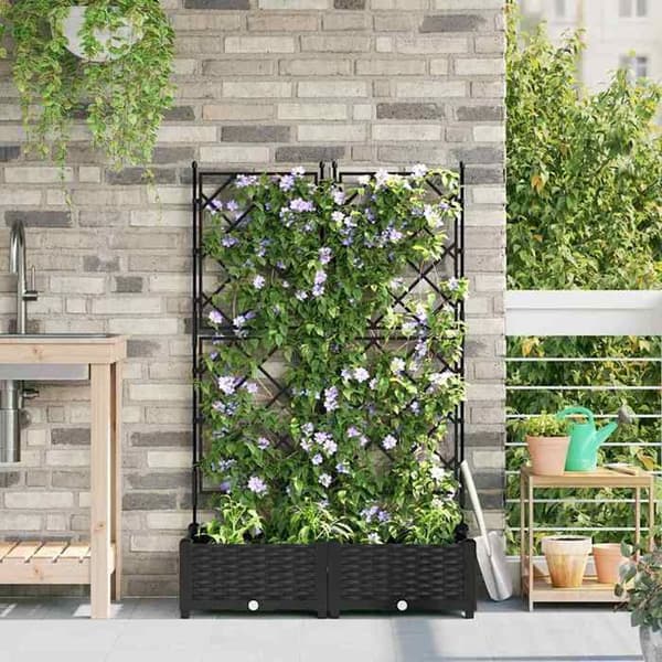 Maison Exclusive - Havekrukke 2 stk Sort 80 x 40 x 125,5 cm PP