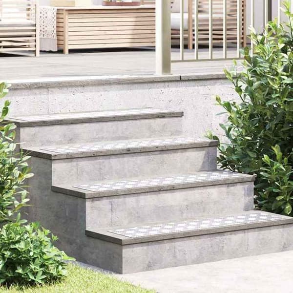 Maison Exclusive - Nez de marche 2 pc 90 x 20 cm Silver Aluminium Rektangulär
