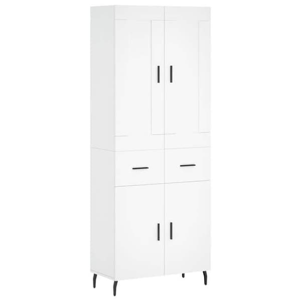 Maison Exclusive - Buffé hög Vit 69,5x34x180 cm Ingenjörsträ Vit