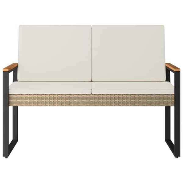 Maison Exclusive - Utomhusbänk 2-sits 107 x 61 x 80 cm polyrotin