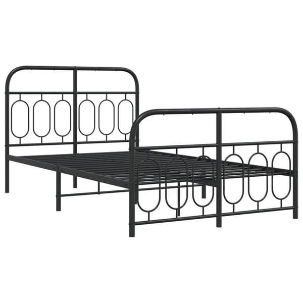 Sengestel - EKSKLUSIV HUS - 120 x 190 cm - Stål - Sort - Lamelseng med opbevaring under sengen Svart