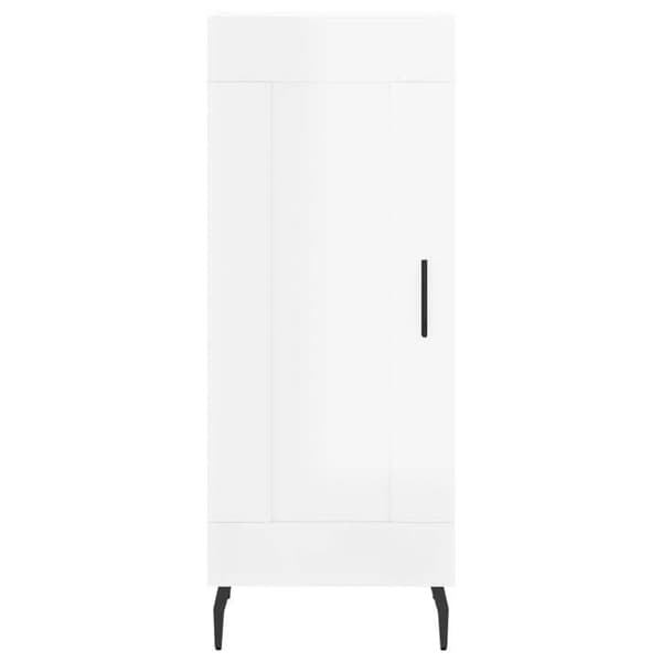 Maison Exclusive - Buffé Vit glänsande 34,5x34x90 cm Ingenjörsträ