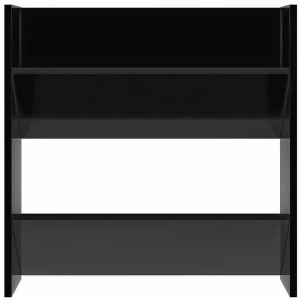 Maison Exclusive - Væghængte skoskabe 4 stk sort blank 60x18x60 cm