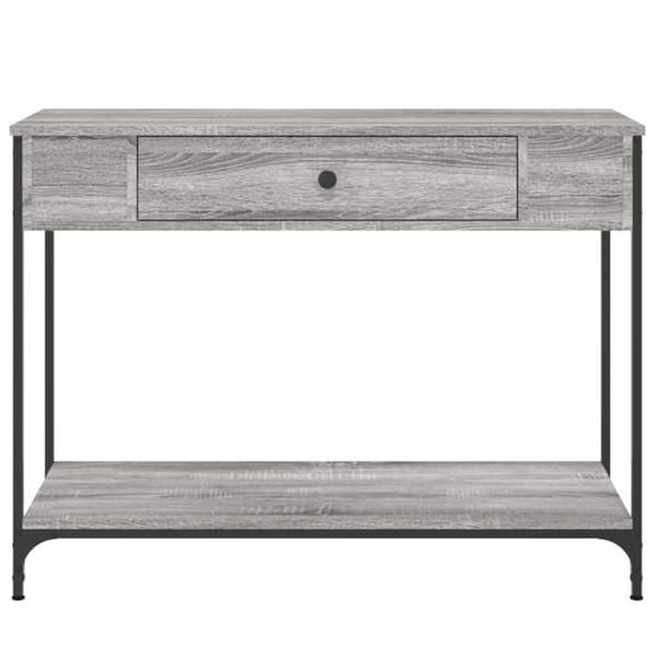 Maison Exclusive - Consolebord sonoma grå 100x34,5x75 cm ingeniørtræ