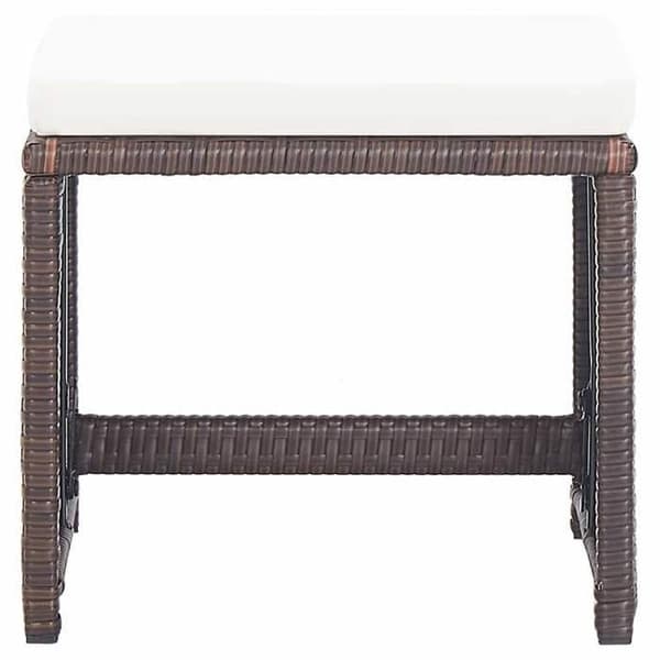 Maison Exclusive - Trädgårdsstolar set om 4 med kuddar i flätad resin Brun brun