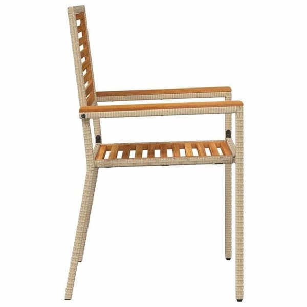 Maison Exclusive - Stapelbara trädgårdsstolar 4 st Brun och beige Brunt och beige