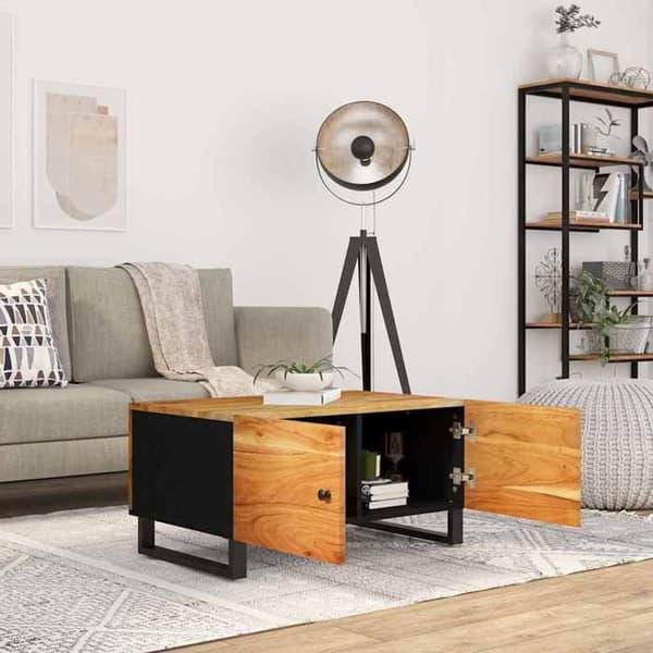 Maison Exclusive - Sofabord 80x50x40 cm Solid akacietræ og ingeniørtræ