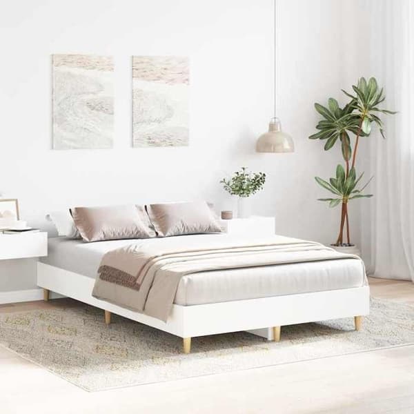 Sengestel - EKSKLUSIV HUS - 120x200 cm - Hvid - Ingeniørtræ - Lamelseng Vit