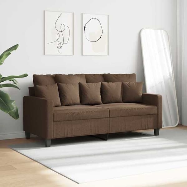 Maison Exclusive - Soffa 2-sits Brun 140 cm Tyg