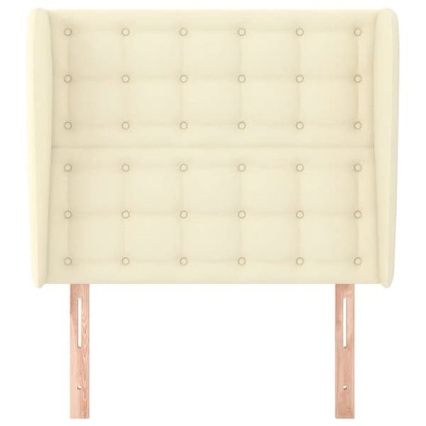 Maison Exclusive - Hovedgærde med ører Creme 103x23x118/128 cm Simililæder