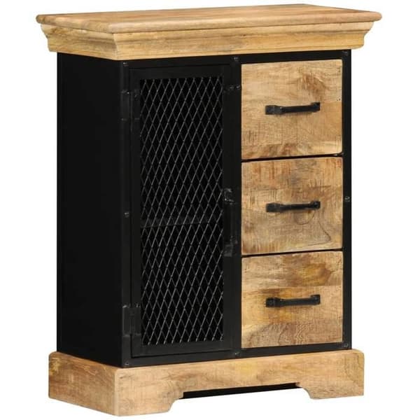 Buffet - Maison Exclusive - Massiv mango træ - 60 x 30 x 75 cm - 3 skuffer 1 dør