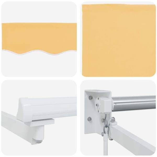 Maison Exclusive - Retractable Markis Sand 3 x 2,5 m 100% Polyester och Aluminium