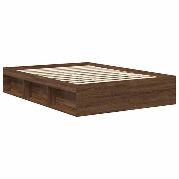 Maison Exclusive - Sengestel uden madras i brunt egetræ 120x200 cm Brun ek