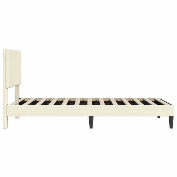 Maison Exclusive - Vuodekehys Kermansävy 100 x 200 cm Samettikangas Grädde