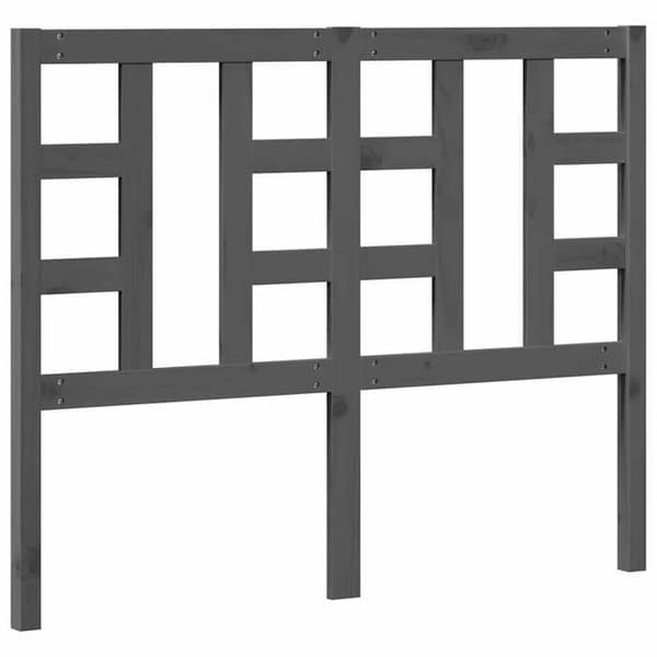 Hovedgærde - EKSKLUSIV HUS - 126x4x100 cm - Massivt fyrretræ - Grå - Moderne Grå