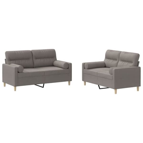 Maison Exclusive - 2 kpl sohvasetti, jossa taupe-kankaiset tyynyt Mol