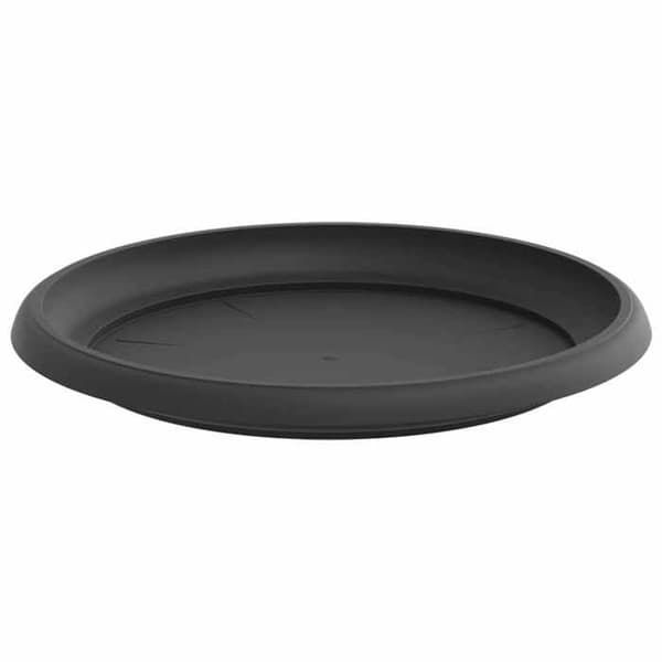 Kukkalautanen - MAISON EXCLUSIVE - Pakkaus 24 - Pyöreä - Musta - Ø 23,5 x 2,5 cm Sort
