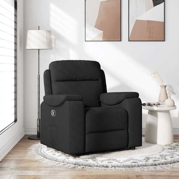 Lænestol - EKSKLUSIV HUS - Relax model - Sort - Stof - Læneposition 135° Svart