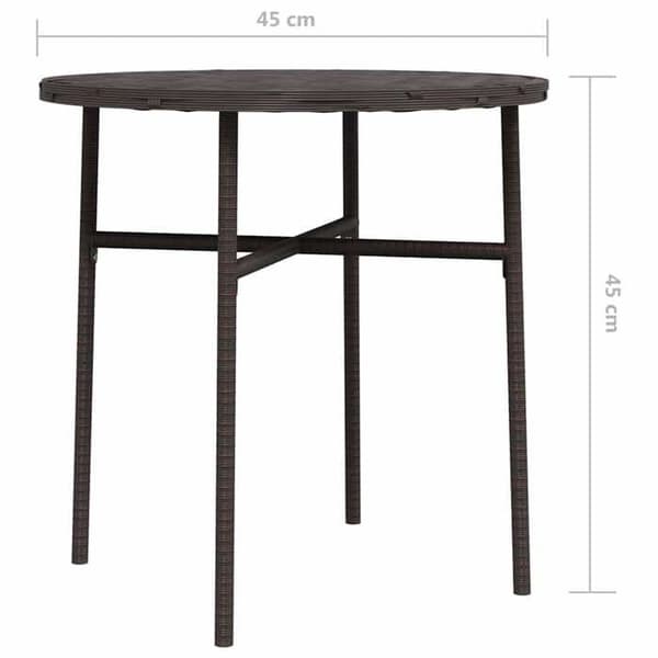 Maison Exclusive - Tebord Brun 45 cm Flätad resin
